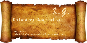 Kalocsay Gabriella névjegykártya