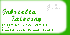 gabriella kalocsay business card